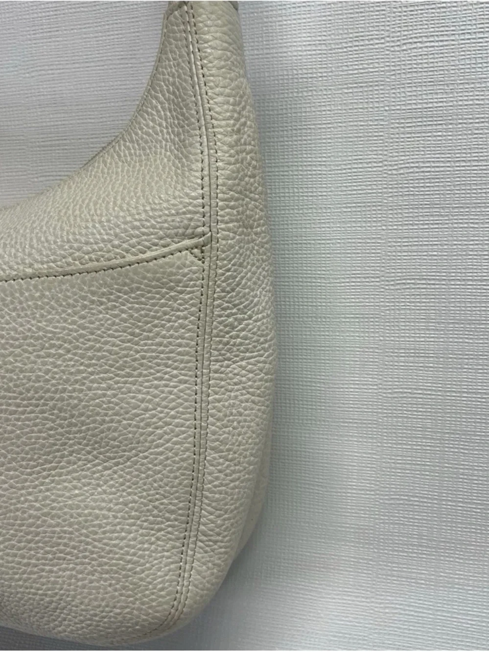 Brighton Cream Leather Shoulder Bag with Multicolor Braided Strap